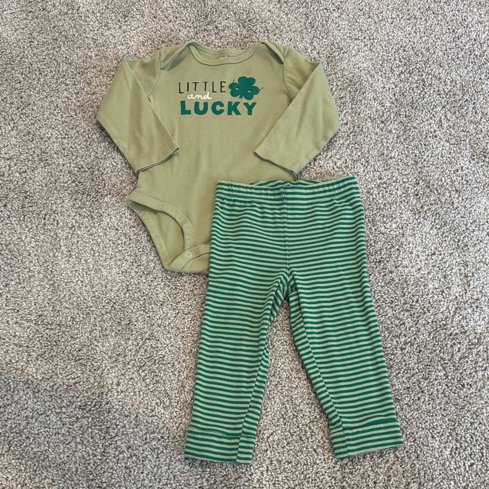 Carter's Little and Lucky St. Patrick’s Day Holiday Shamrock Set